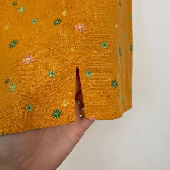 Abound – Linen Blend Orange Ditsy Floral Print Mini Skirt - Picture 5 of 9